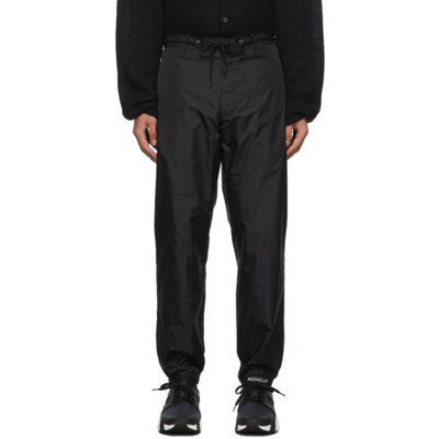 Moncler Black Nylon Lounge Pants In 999 Black