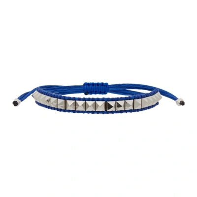 Valentino Garavani Garavani Rockstud Embellished Bracelet In Blue