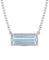 MACY'S AMETHYST (2-1/5 CT. T.W.) & WHITE SAPPHIRE (1/6 CT. T.W.) RECTANGLE HALO 18" PENDANT NECKLACE IN STE
