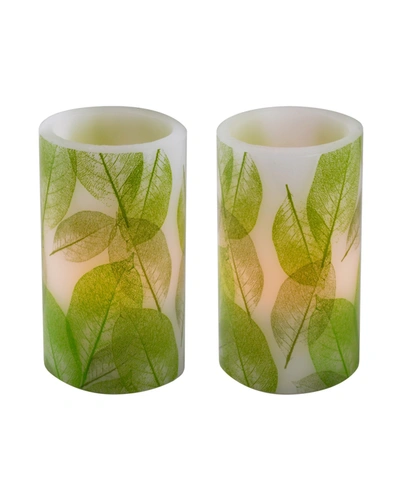 Jh Specialties Inc/lumabase Lumabase Battery Operated Wax Candle, Set Of 2 In Green