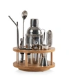 Picnic Time Lazy Susan Bar Tool Set, 12 Piece In Bamboo