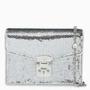 MIU MIU SILVER SEQUIN MIU CONFIDENTIAL BAG