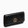 GUCCI BLACK MARMONT GG CONTINENTAL WALLET