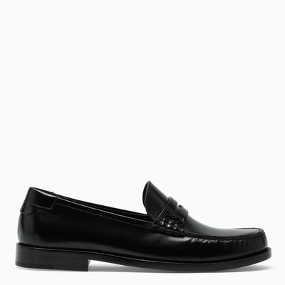 Saint Laurent Black Leather Loafers