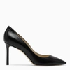 JIMMY CHOO BLACK ROMY 85 PUMPS