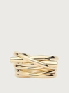 Ferragamo Layered Effect Ring In Gold