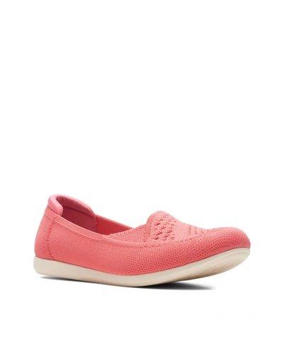 Clarks Women's Cloudstepper Carly Star Flats Women's Shoes In Coral