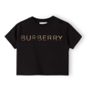 BURBERRY BABY BLACK VINTAGE CHECK LOGO T-SHIRT