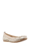 Nina Kids' Esther Ballet Flat In Platino Star Baby Glitter