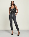 Veronica Beard Bolton High Waist Nonstretch Jogger Jeans In Washed Black