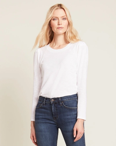 Veronica Beard Mason Long Sleeve T-shirt In White
