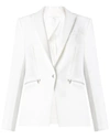Veronica Beard Core Scuba Schoolboy Jacket In White