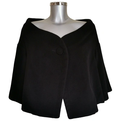 Pre-owned Veronique Leroy Wool Short Vest In Black