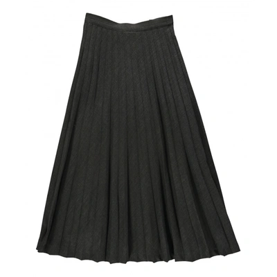 Pre-owned Elena Miro' Maxi Skirt In Grey