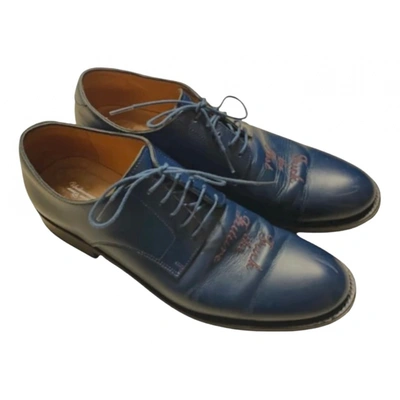 Pre-owned Undercover Leather Lace Ups In Blue