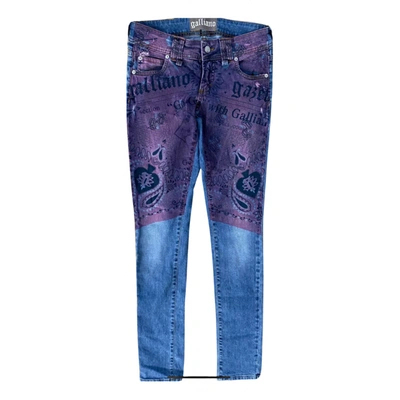 Pre-owned John Galliano Slim Jeans In Multicolour