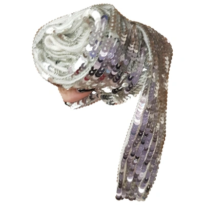 Pre-owned Blumarine Glitter Belt In Silver