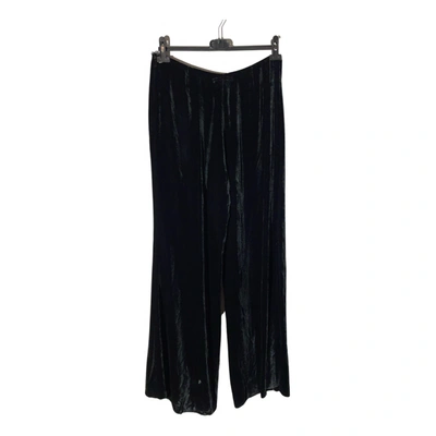 Pre-owned Jean Paul Gaultier Velvet Large Pants In Black