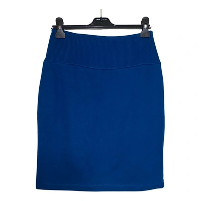 Pre-owned Norma Kamali Mini Skirt In Blue