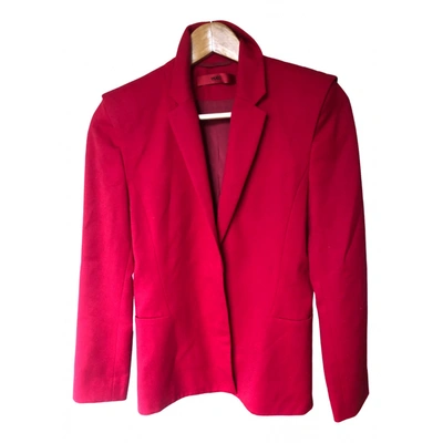 Pre-owned Hugo Boss Wool Suit Jacket In Red