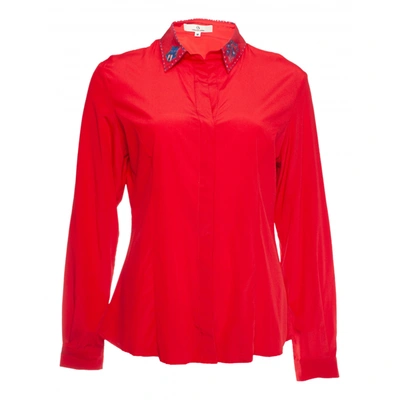 Pre-owned Charlotte Sparre Silk Blouse In Red