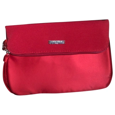 Pre-owned Giorgio Armani Travel Bag In Red
