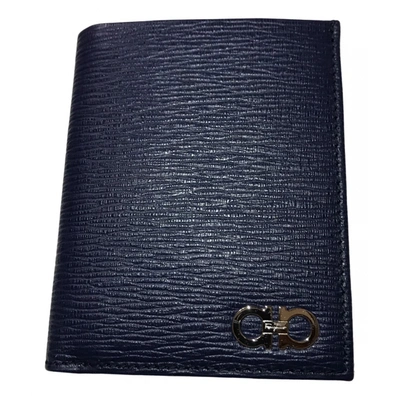 Pre-owned Ferragamo Leather Small Bag In Blue