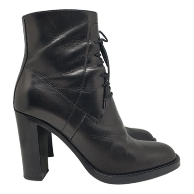 Pre-owned Jil Sander Leather Lace Up Boots In Black