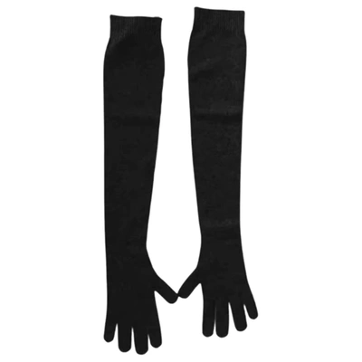 Pre-owned Dolce & Gabbana Cashmere Long Gloves In Grey