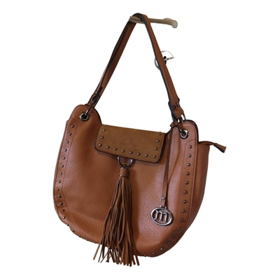 Pre-owned Manoukian Patent Leather Bag In Camel