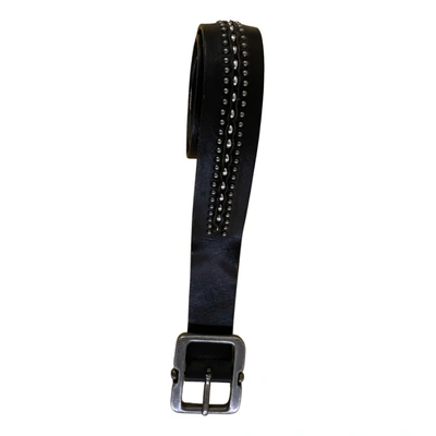 Pre-owned Frankie Morello Leather Belt In Black