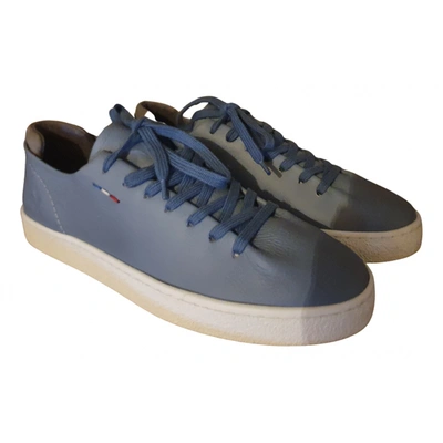 Pre-owned Le Coq Sportif Leather Trainers In Blue