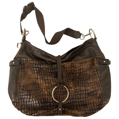 Pre-owned Orciani Leather Handbag In Brown
