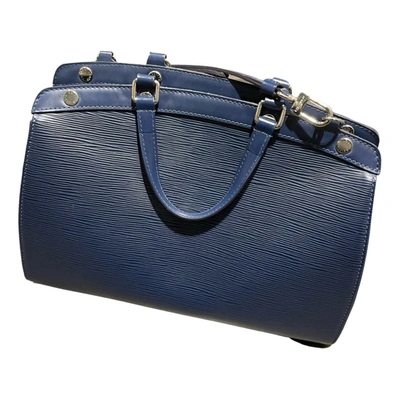 Pre-owned Louis Vuitton Bréa Leather Handbag In Blue