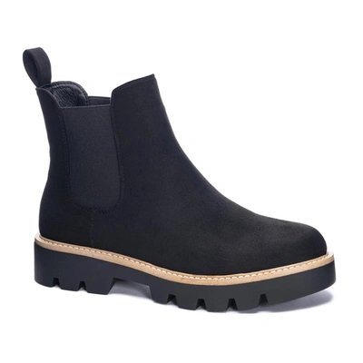 Chinese Laundry Piper Fine Faux Suede Chelsea Boot In Black