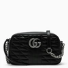 GUCCI BLACK GG MARMONT SMALL CROSSBODY BAG