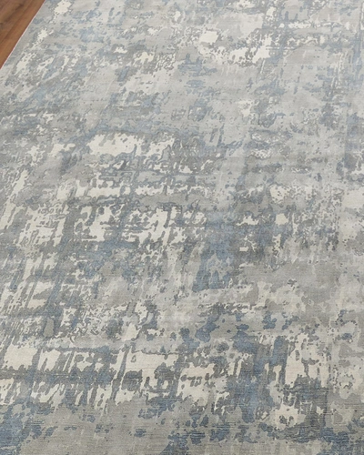 Exquisite Rugs Pismo Hand-loomed Rug, 5' X 8' In Silver Blue