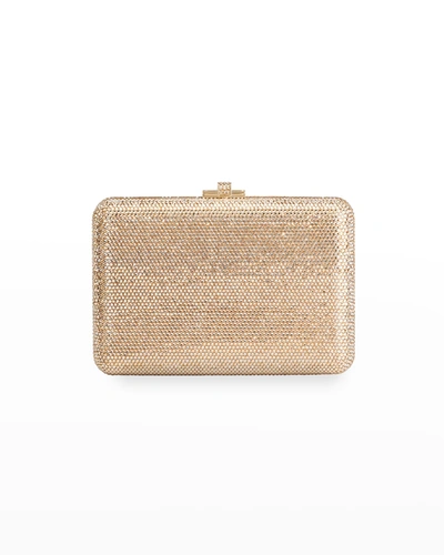 Judith Leiber Slim Slide Crystal Evening Clutch Bag In Champagne Prosecc