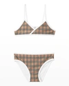 Burberry Check Lycra Bikini In Archive Beige Ip