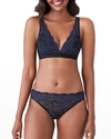 Wacoal Instant Icon Stretch-lace Bralette In Blackeclipse
