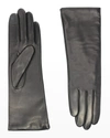 Agnelle Christina Napa Leather Gloves In Noir Tactile
