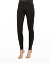 Wolford Shiny Grid High-rise Jacquard Leggings In Blackblack