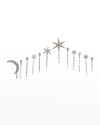 Jennifer Behr Set Of 12 Supernova Crystal-embellished Hairclips In Crystal