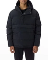 The Very Warm Men's Packable Pullover Puffer Jacket In Black