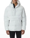 The Very Warm Men's Packable Pullover Puffer Jacket In Off White
