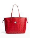 Mcm Liz Reversible Medium Visetos Tote Bag In Candy Red