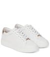 Jimmy Choo Womans Rome White Leather Sneakers In V White/champagne