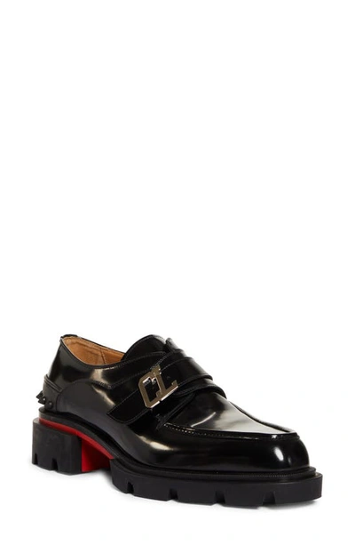 Christian Louboutin Mens Black Our Georges Flat Calf Abrasivato Black 8.5