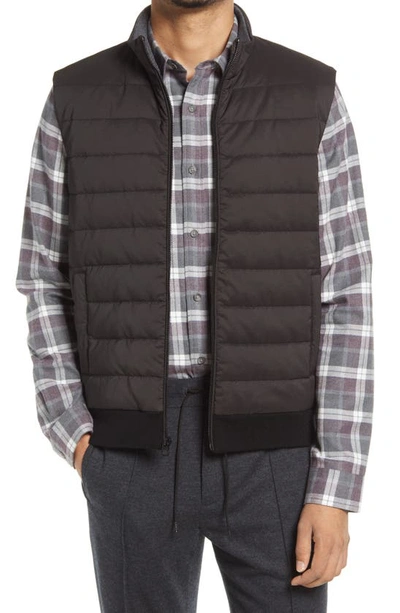 Vince Quilted Waistcoat In Black