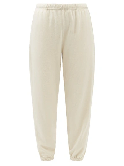 Les Tien Cotton-blend Velour Track Pants In White